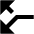 Triangle Arrow Split Left Fill Icon from Outlined Fill - Material Pro Set