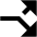 Triangle Arrow Split Right Fill Icon from Outlined Fill - Material Pro Set