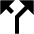 Triangle Arrow Split Up Fill Icon from Outlined Fill - Material Pro Set