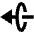Triangle Arrow Through Elipse Left Fill Icon from Outlined Fill - Material Pro Set