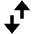 Triangle Arrow Transfer Vertical 3 Fill Icon from Outlined Fill - Material Pro Set