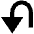 Triangle Arrow Turn Down Left Fill Icon from Outlined Fill - Material Pro Set