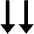 Triangle Double Triangle Arrow Down Fill Icon from Outlined Fill - Material Pro Set