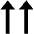 Triangle Double Triangle Arrow Up Fill Icon from Outlined Fill - Material Pro Set