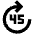 Forward 45 Fill Icon from Outlined Fill - Material Pro Set