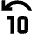 Jump Back 10 Fill Icon from Outlined Fill - Material Pro Set