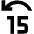 Jump Back 15 Fill Icon from Outlined Fill - Material Pro Set