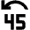 Jump Back 45 Fill Icon from Outlined Fill - Material Pro Set
