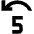 Jump Back 5 Fill Icon from Outlined Fill - Material Pro Set