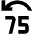 Jump Back 75 Fill Icon from Outlined Fill - Material Pro Set