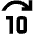 Jump Forward 10 Fill Icon from Outlined Fill - Material Pro Set