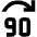 Jump Forward 90 Fill Icon from Outlined Fill - Material Pro Set