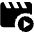 Movie Play Alt Fill Icon from Outlined Fill - Material Pro Set