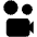 Video Camera Film Fill Icon from Outlined Fill - Material Pro Set
