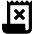 Receipt Long Deny Fill Icon from Outlined Fill - Material Pro Set