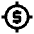 Target Dollar Fill Icon from Outlined Fill - Material Pro Set