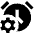Alarm Setting Gear Fill Icon from Outlined Fill - Material Pro Set