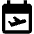 Event Flight Fill Icon from Outlined Fill - Material Pro Set