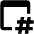 Web Asset Hash Fill Icon from Outlined Fill - Material Pro Set