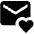 Heart Email Favorite Fill Icon from Outlined Fill - Material Pro Set