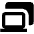 Laptop Projection Fill Icon from Outlined Fill - Material Pro Set
