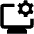 Monitor Setting Gear Fill Icon from Outlined Fill - Material Pro Set