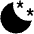 Night Sky Fill Icon from Outlined Fill - Material Pro Set