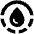 Water Drop Circle Fill Icon from Outlined Fill - Material Pro Set