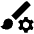 Brush Setting Gear Fill Icon from Outlined Fill - Material Pro Set