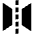 Symmetry Mirror Fill Icon from Outlined Fill - Material Pro Set