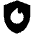 Shield Fire Fill Icon from Outlined Fill - Material Pro Set