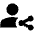 Person Share Fill Icon from Outlined Fill - Material Pro Set