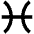 Pisces Zodiac Fill Icon from Outlined Fill - Material Pro Set