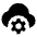 Cloud Setting Gear Fill Icon from Outlined Fill - Material Pro Set