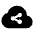 Cloud Share Fill Icon from Outlined Fill - Material Pro Set