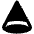 Cone Shape Fill Icon from Outlined Fill - Material Pro Set