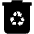 Recycling Bin Fill Icon from Outlined Fill - Material Pro Set