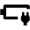Battery Charging Plug Icon from Outlined Line - Material Pro Set