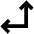 Arrow Bottom Right Corner Icon from Outlined Line - Material Pro Set