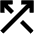 Arrow Crossover Up Icon from Outlined Line - Material Pro Set