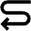 Arrow Curvy Left Down Icon from Outlined Line - Material Pro Set