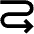 Arrow Curvy Right Down Icon from Outlined Line - Material Pro Set