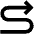 Arrow Curvy Right Up Icon from Outlined Line - Material Pro Set