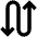Arrow Curvy Up Down Icon from Outlined Line - Material Pro Set