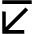 Arrow Diagonal Bottom Left Icon from Outlined Line - Material Pro Set