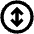 Arrow Fit To Height Circle Icon from Outlined Line - Material Pro Set