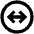 Arrow Fit To Width Circle Icon from Outlined Line - Material Pro Set