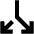 Arrow Split Down Icon from Outlined Line - Material Pro Set