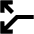 Arrow Split Left Icon from Outlined Line - Material Pro Set