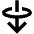 Arrow Through Elipse Down Icon from Outlined Line - Material Pro Set
